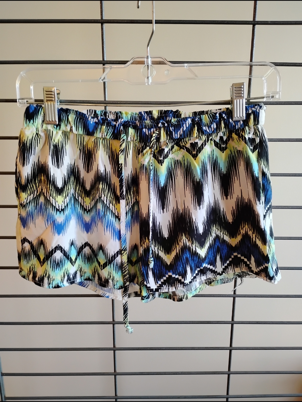 Cato‎ Girls Blue, Yellow & Black Abstract Print Shorts